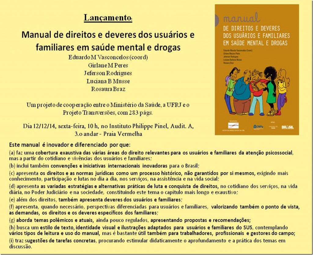 Manual De Direitos E Deveres Dos Usu Rios E Familiares Em Sa De Mental