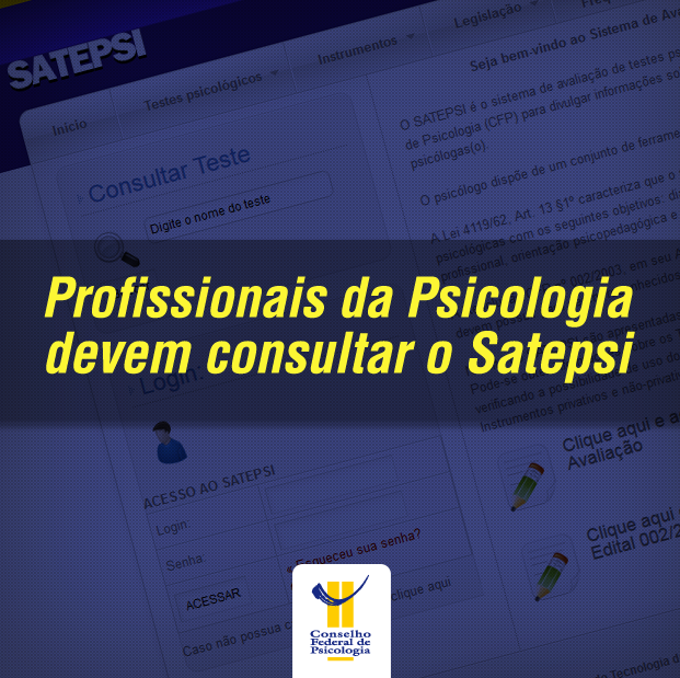 Profissionais Da Psicologia Devem Consultar O Satepsi Cfp