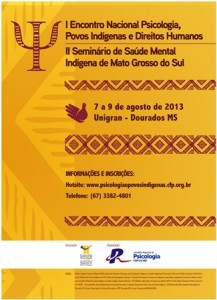 Inscrições abertas para o I Encontro Nacional de Psicologia, Povos Indígenas e Direitos Humanos