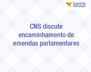 CNS discute encaminhamento de emendas parlamentares