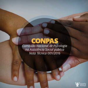 CONPAS publica Nota Técnica 001/2016