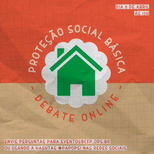 Proteção Social Básica é o tema do próximo debate online