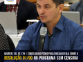 Resolução 01/99 do CFP é tema do programa Sem Censura, com participação do conselheiro-secretário Pedro Paulo Bicalho