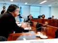 Presidente do CFP, Rogério Giannini aparece na foto falando, durante audiência no TRF 3