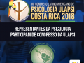 O título da matéria está sobre imagem de divulgação do congresso da Ulapsi: "Representantes da Psicologia participam de congresso da Ulapsi". Logo do CFP está inserido no canto inferior direito
