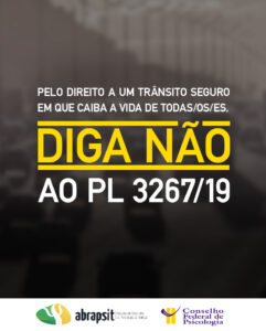CFP e ABRAPSIT continuam atentos ao PL 3267/19, que altera o Código de Trânsito Brasileiro
