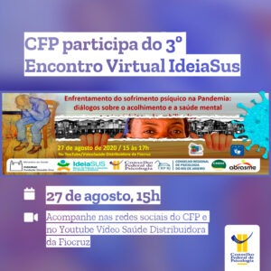 CFP participa de debate sobre acolhimento e saúde mental em territórios vulnerabilizados
