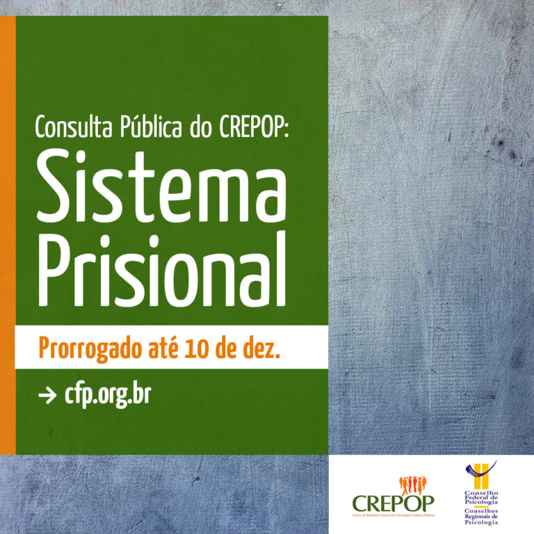 Consulta Pública do Crepop: Sistema Prisional