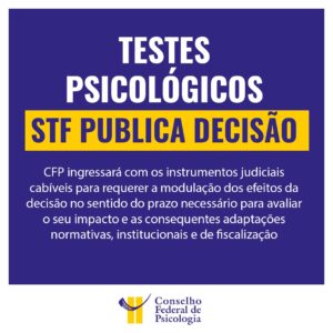 Testes Psicológicos: STF publica decisão