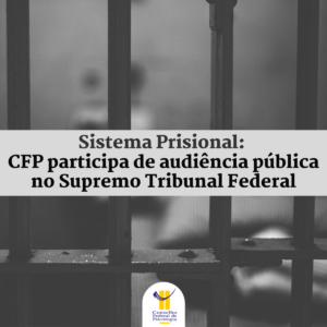 CFP participa de audiência pública no STF sobre fiscalização do sistema penitenciário brasileiro