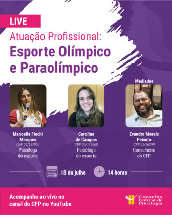 CFP promove diálogo sobre atuação profissional em avaliação psicológica no esporte olímpico e paraolímpico