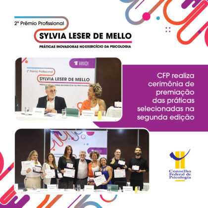 Práticas inovadoras: CFP realiza cerimônia para vencedores da segunda edição do Prêmio Profissional Sylvia Leser de Mello