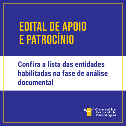 Patrocínio e apoio institucional: CFP anuncia entidades habilitadas na fase de análise documental