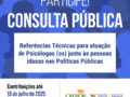 CREPOP disponibiliza para consulta pública s Referências Técnicas para atuação junto às pessoas idosas nas Políticas Públicas