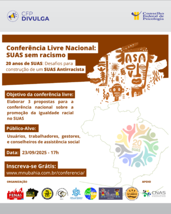 CFP divulga: Conferências livres fortalecem o SUAS com foco na equidade racial e na valorização do trabalho