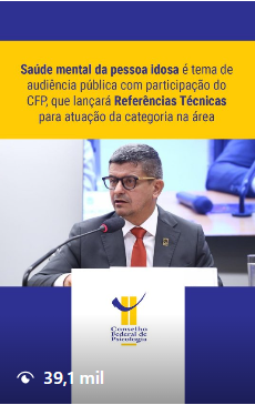 CFP participa de audiência na Câmara sobre políticas públicas para pessoas idosas