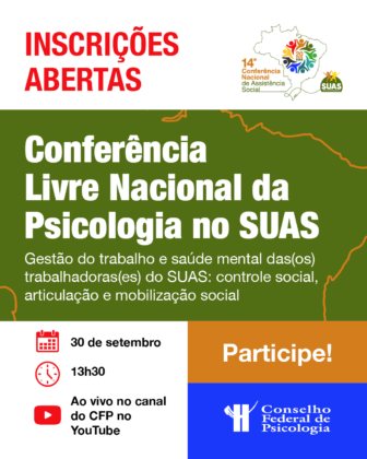 CFP promove conferência livre sobre gestão do trabalho e saúde mental no SUAS