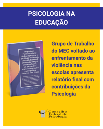 Enfrentamento à violência nas escolas: MEC divulga relatório final de grupo de trabalho que contou com a colaboração do CFP