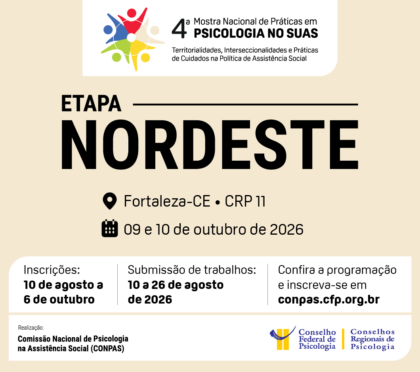 CFP inicia período de inscrições para a Etapa Nordeste da 4ª Mostra SUAS