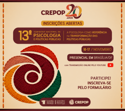 CFP abre inscrições para seminário nacional que celebra os 20 anos do CREPOP